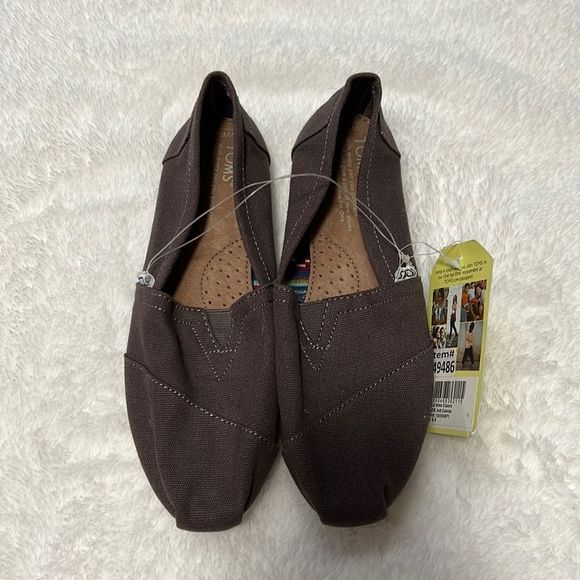 Toms NWT SIZE 6 Ash Canvas - Picture 1 of 2